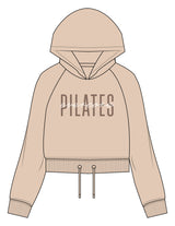 The Cropped Drawstring Hoodie - Nude - Center Chest - Printed - Full Color