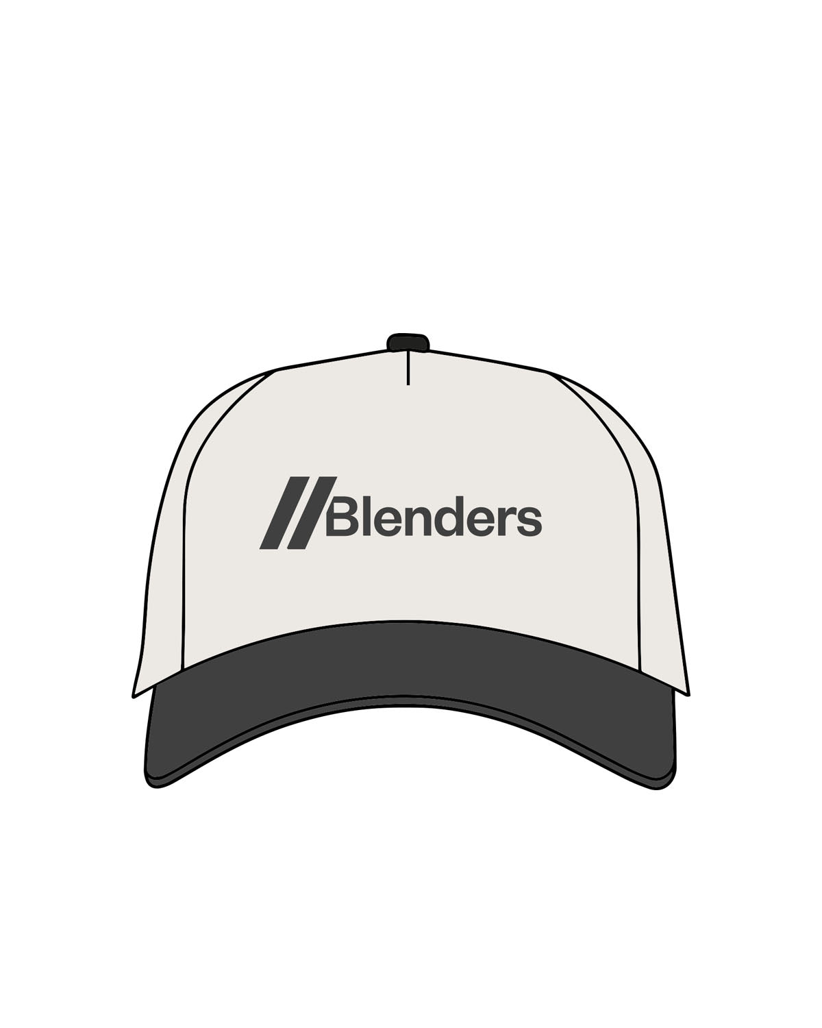 The Canvas Cap - Natural / Coal - Blenders - Center Crown - Embroidered - Coal