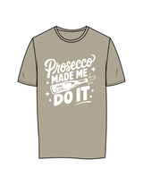 The Womens Tee - Eucalyptus - BAMB - Center Chest Stacked "PROSECCO" - Printed - White