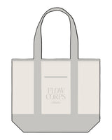 The Contrast Tote Bag - Natural / Natural - Flowcorps - Front Center Stacked - Tone on Tone