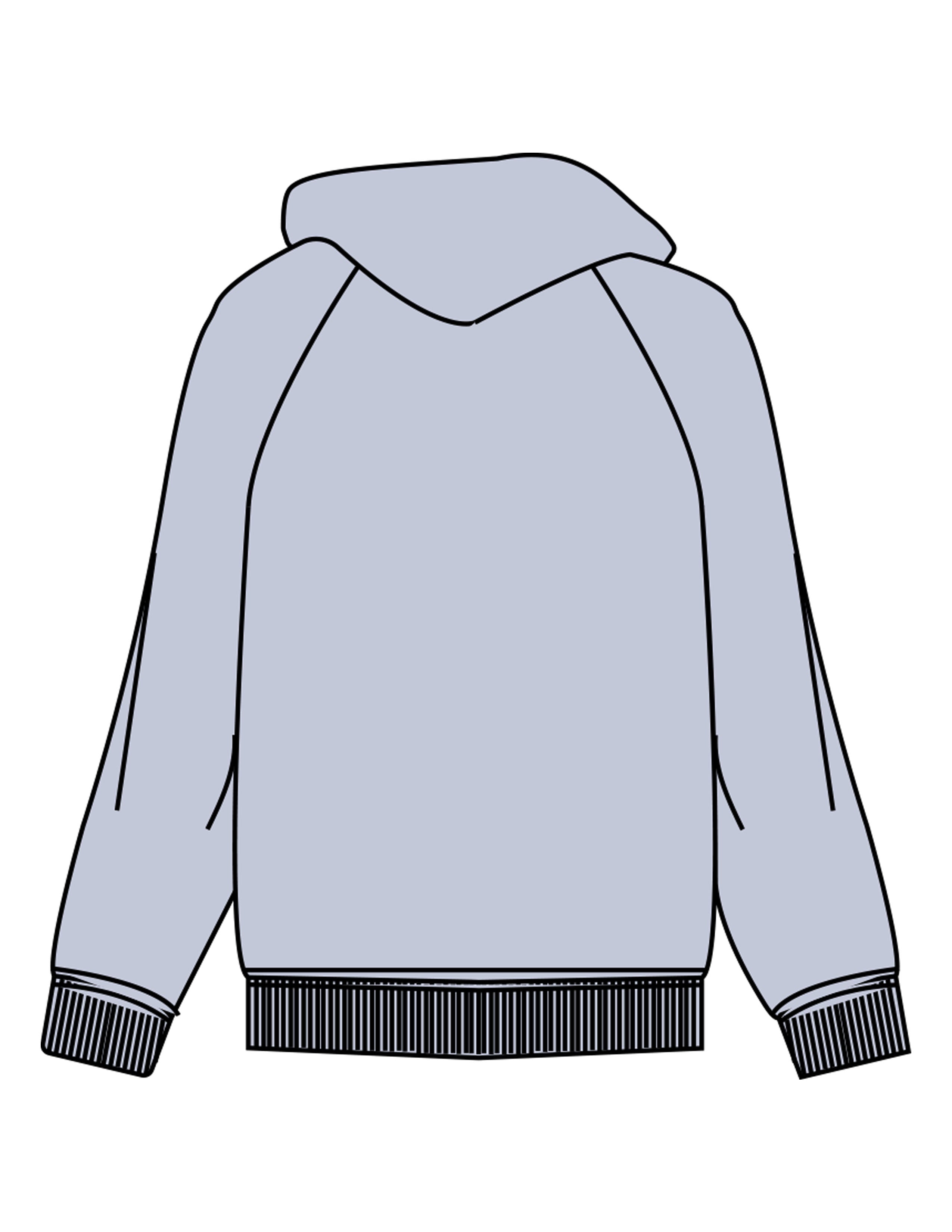 The Womens Hoodie - Powder - Pilates Practice - Center Chest Stacked - Printed - Blue