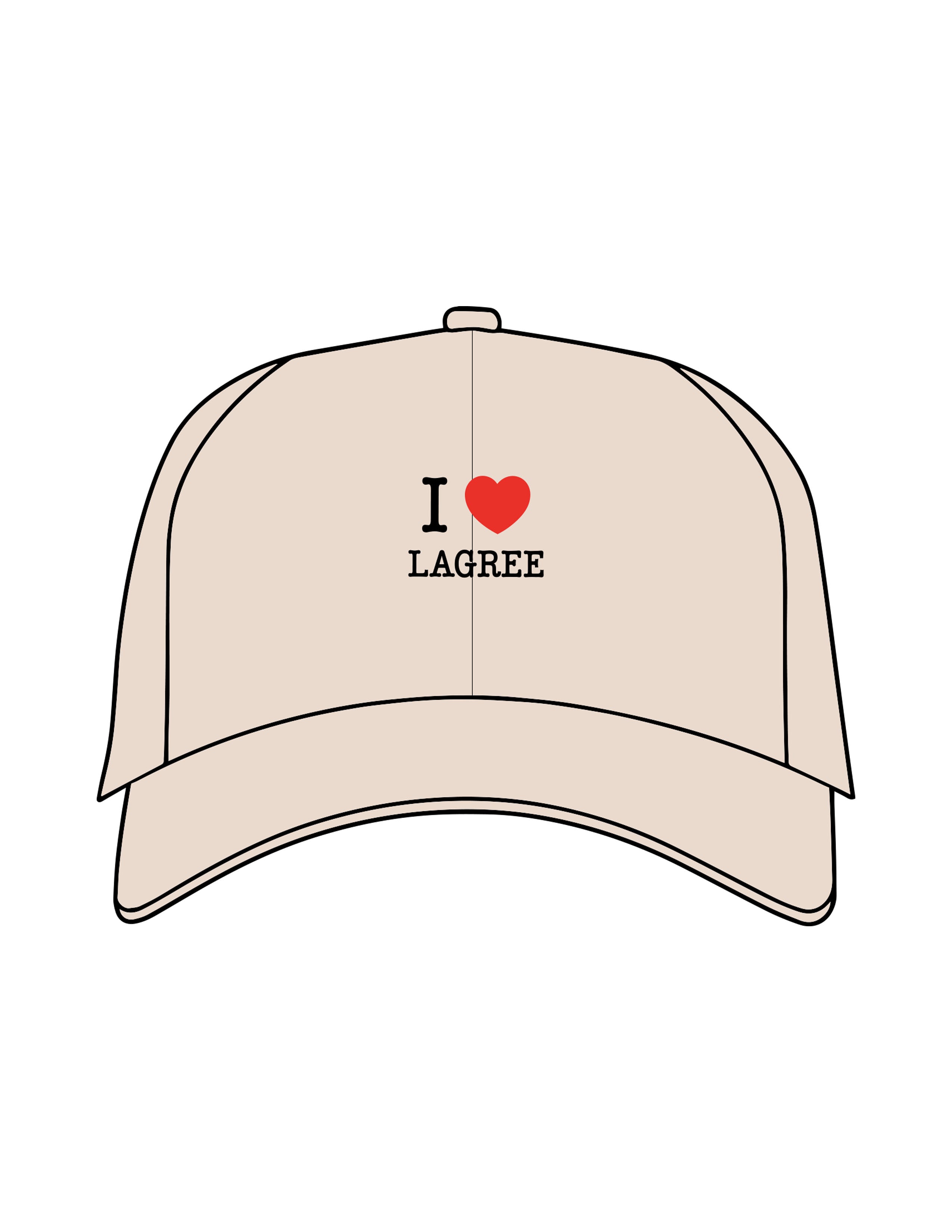 The Dad Hat - Stone - Lagree Fit Expo 2026 I ♥ Lagree - Center Crown Stacked - Embroidered - Full Color