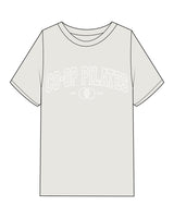 The Mens Heavyweight Tee - Washed Bone - Co-Op Pilates - Center Chest est- Printed - White