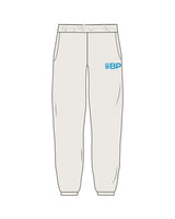 The Womens Sweatpants - Bone - Body Performance - Left Leg - Printed - Blue