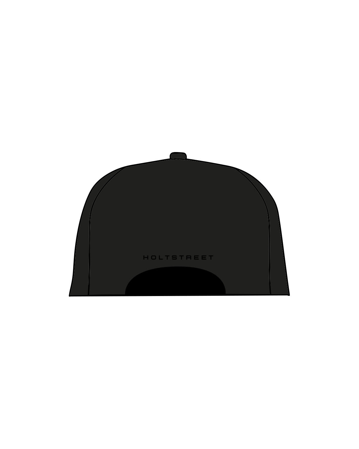The Canvas Cap - Black - Holt Street - Center Crown Puff & Center Back - Embroidered - Tone on Tone