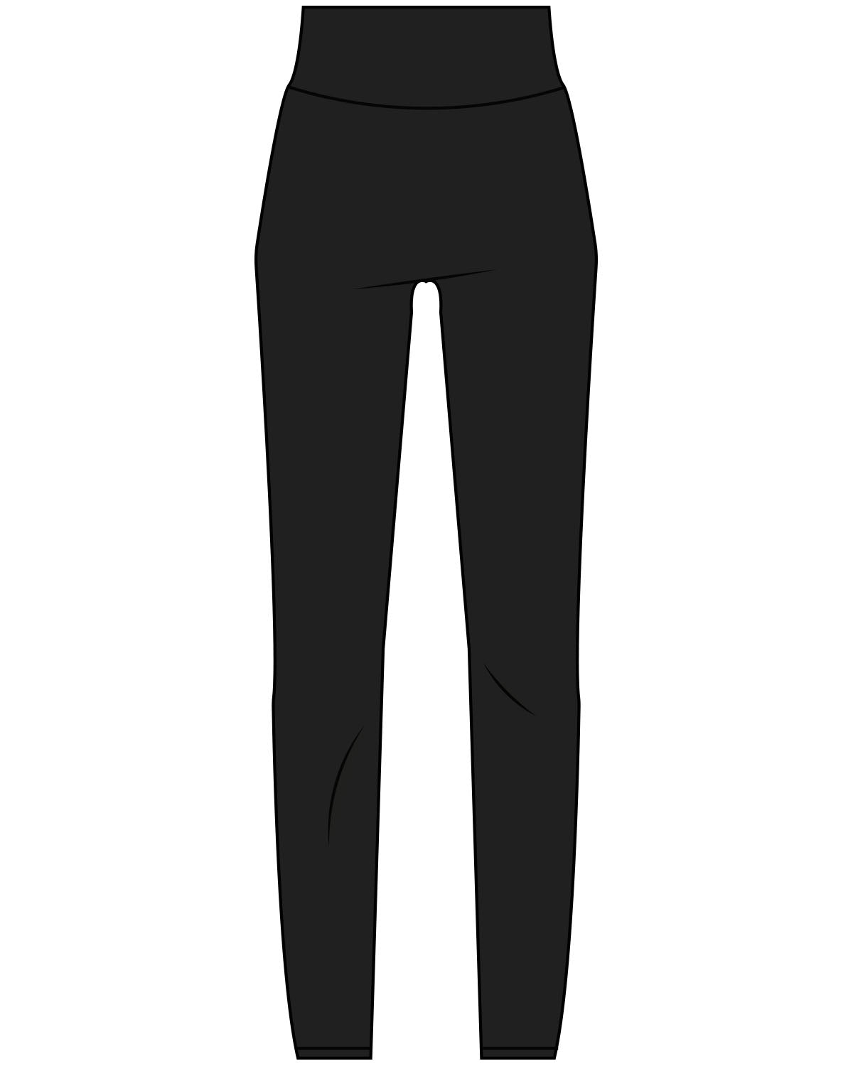 The Basic Legging - Black - Sculpt Atelier - Center Back - Printed - White