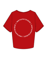 The Crop Tee - Red - Instaphysiques - Back Circular - White