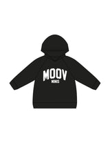 The Kids Hoodie - Black - Moov Seattle - Center Chest Stacked - Printed - White