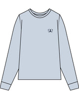 The Unisex Midweight Long Sleeve - Denim Blue - Evolve Lagree - Left Chest - Printed - Navy