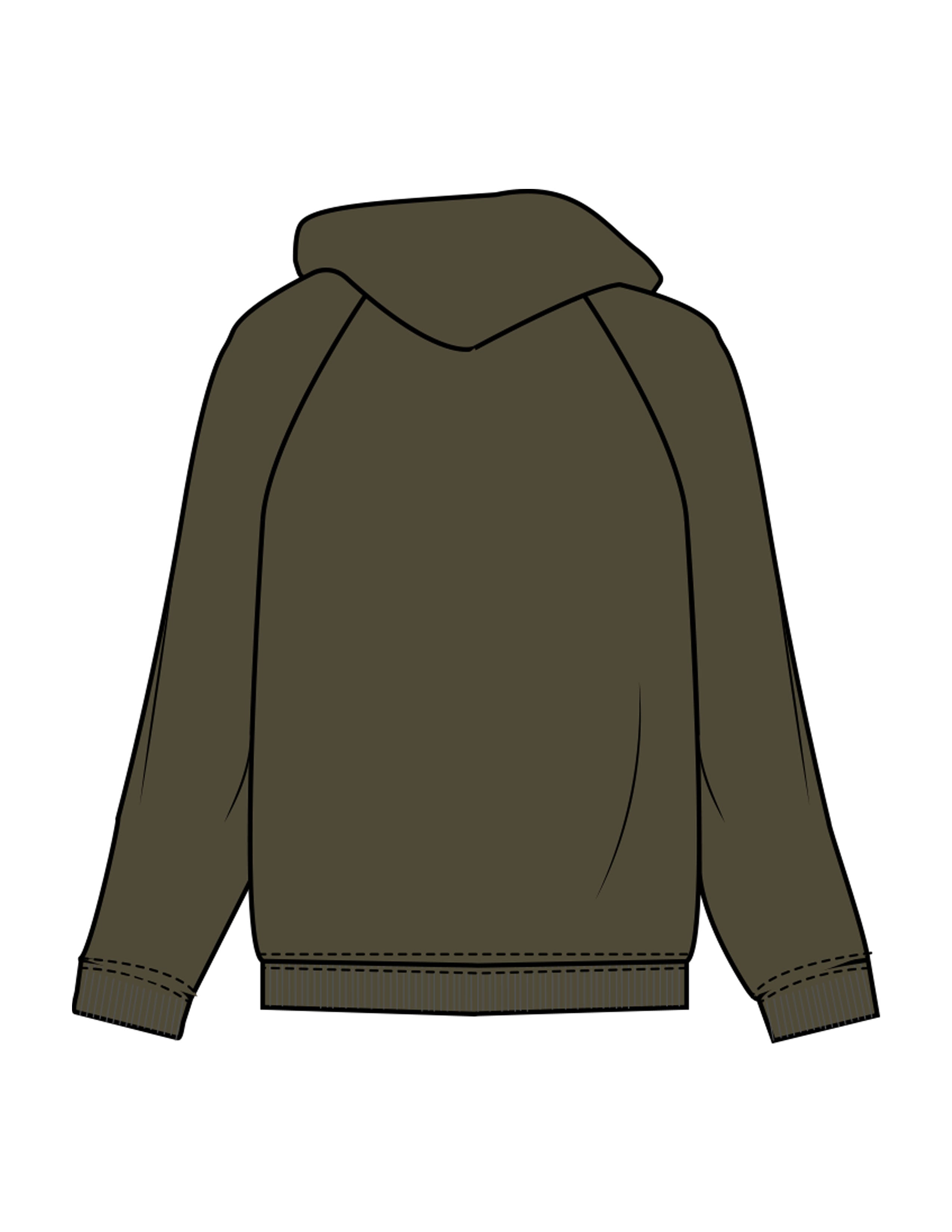 The Recycled Unisex Zip Hoodie - Army - Lucky Penny - Left Chest Stacked - Embroidered - Light Pistachio