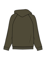 The Recycled Unisex Zip Hoodie - Army - Lucky Penny - Left Chest Stacked - Embroidered - Light Pistachio
