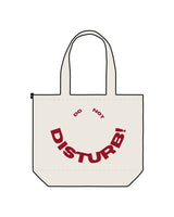 The Zipper Tote Bag - Natural - Renew - Half-Rounded - Red