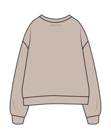 The Womens Crewneck - Bone - 31Theraphy - Center Chest " WINNETKA " & Back Center Neckline -  Tone on Tone