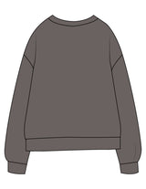 The Midweight Unisex Crewneck - Washed Black - Barre Life - Left Chest & Right Sleeve - Printed - Off White