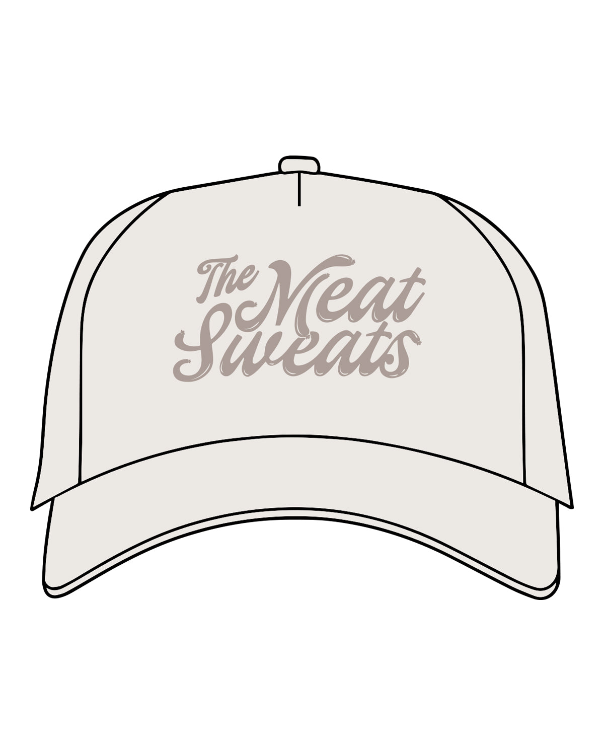 The Canvas Cap - Bone - Meat in the Morning - Center Crown - Tone on Tone Printed