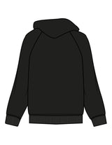 The Womens Hoodie - Black - Ember Riot - Center Chest - Printed - Off White