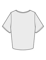 The Crop Tee - Off White - Mingle Mocktails - Center Chest Stacked & Left Sleeve - Printed - Green