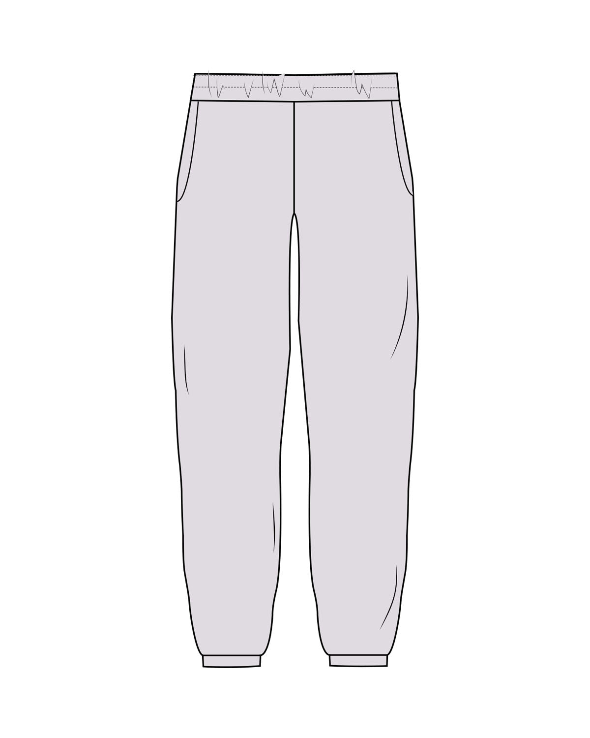 The Womens Sweatpants - Orchid - Lava - Right Back Pocket - Embroidered - Tone on Tone