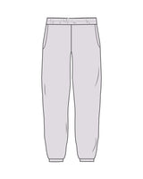 The Womens Sweatpants - Orchid - Lava - Right Back Pocket - Embroidered - Tone on Tone
