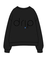 The Mens Crewneck - Black - Drip - Left Chest & Center Back - Full Color / Black