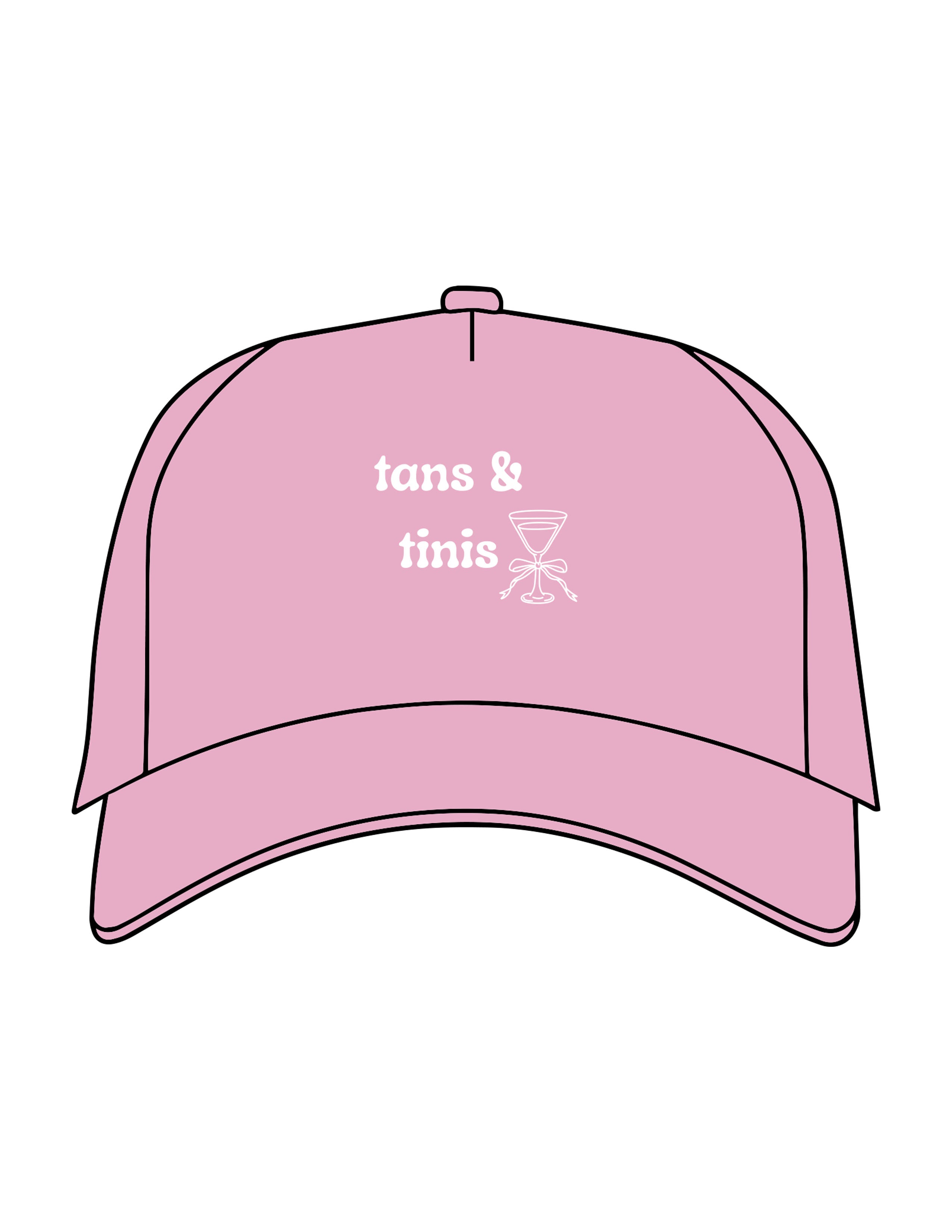 The Trucker Hat - Pink - Peachy Glow - Center Crown Stacked - Embroidered - White