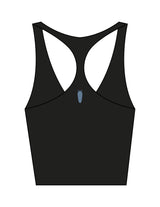 The Racer Tank - Black - BlueCarrot - Left Chest & Center Back - Printed - Blue