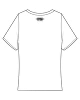 The Baby Tee - White - F45 La Costa - Front Round 1000 Stacked & Back Neckline Stacked - Full Color