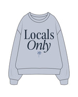 The Mens Crewneck - Powder - Local Lagree - Center Chest Stacked "Tree" - Printed - Full Color