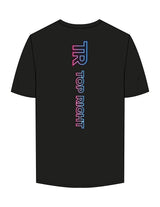The Mens Tee - Black - Top Right Collectibles - Left Chest Stacked & Back Spine - Printed - Full Color