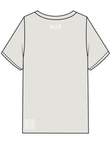 The Mens Heavyweight Tee - Washed Bone - MOB - Center Chest & Back Neckline - Back Bottom QR Code - Printed - White