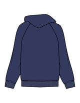 The Mens Hoodie - Cobalt - Rumble - Front Upper Pocket - Embroidered - White