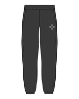 The Mens Sweatpants - Washed Black - Core Reform - Left Leg Icon - Printed - White