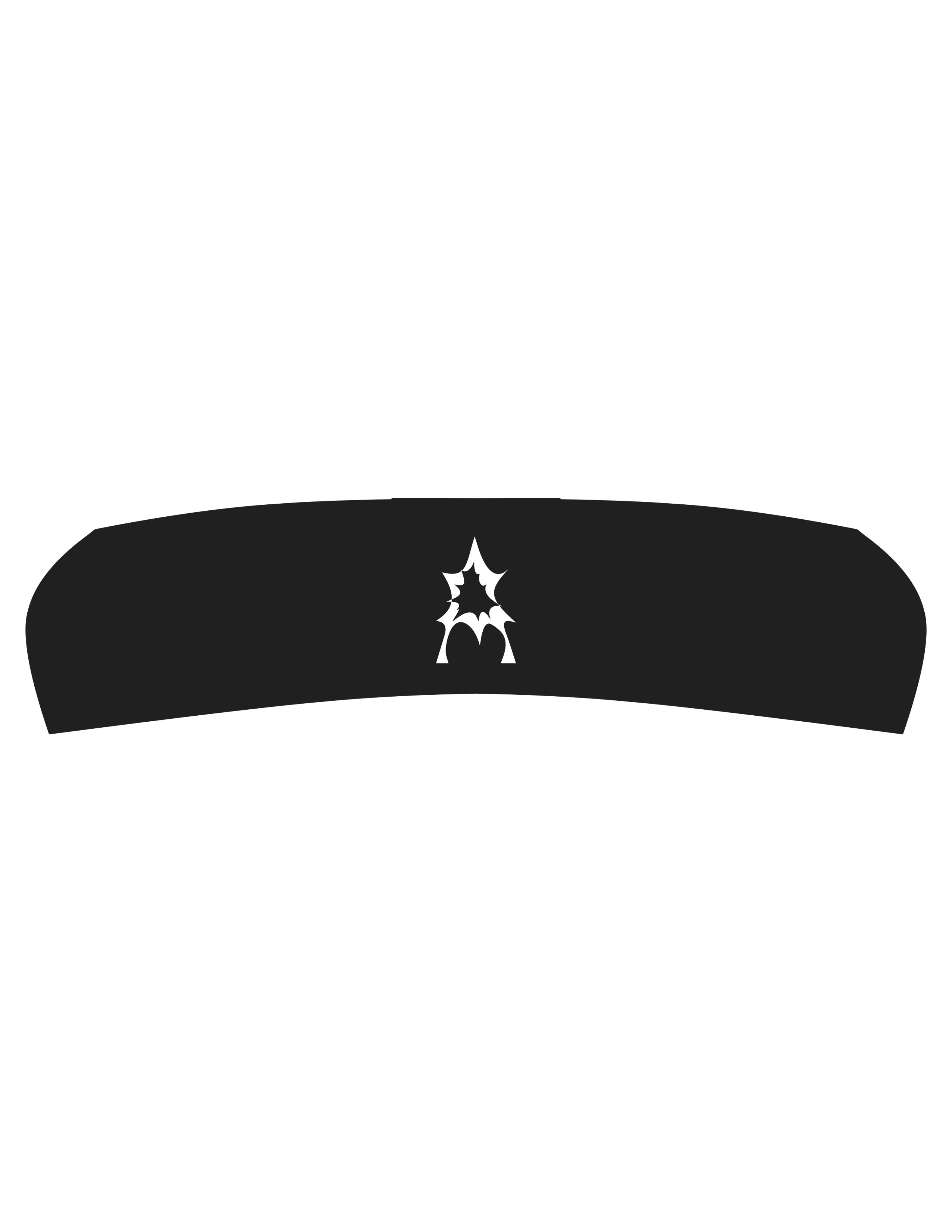 The Headband - Black - Activate House - Center Brim "A" - Printed - White