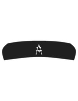 The Headband - Black - Activate House - Center Brim "A" - Printed - White
