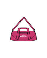 The Gym Duffel - Hot Pink - The Whole You Wellness - Center Body Stacked - Printed - White