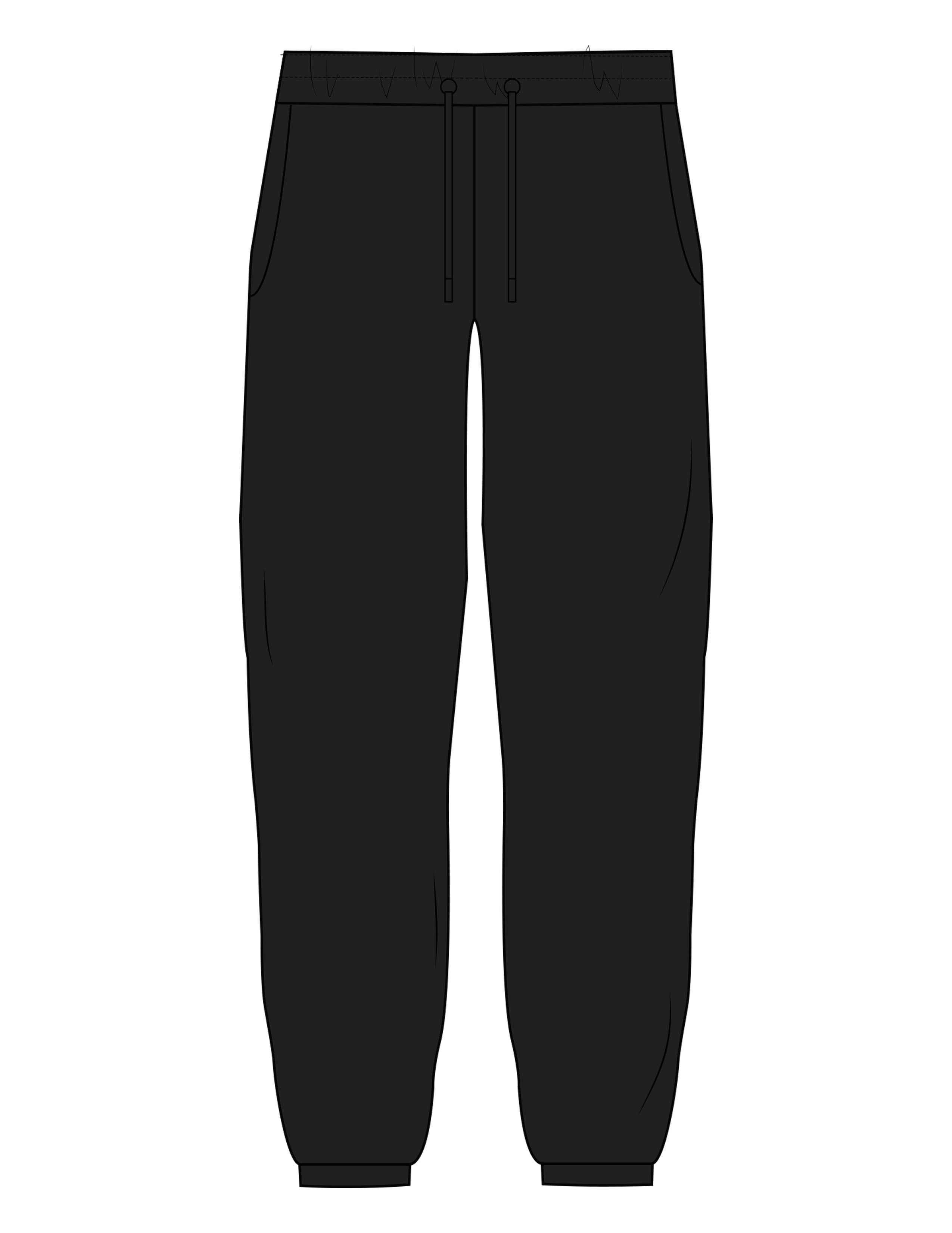 The Mens Sweatpants - Black - Melt Hot Pilates - Center Back - White