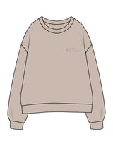 The Womens Crewneck - Bone - Lagree Fit Expo It's Lagree - Left Chest Stacked - Embroidered - Tone on Tone