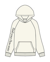 The Mens Hoodie - Washed Off White - Flowcorps - Right Sleeve & Hoodie - Black