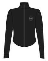 The 3/4 Crop Zip Jacket - Black - REFORM Pilates Studio - Left Chest Round - Printed - White