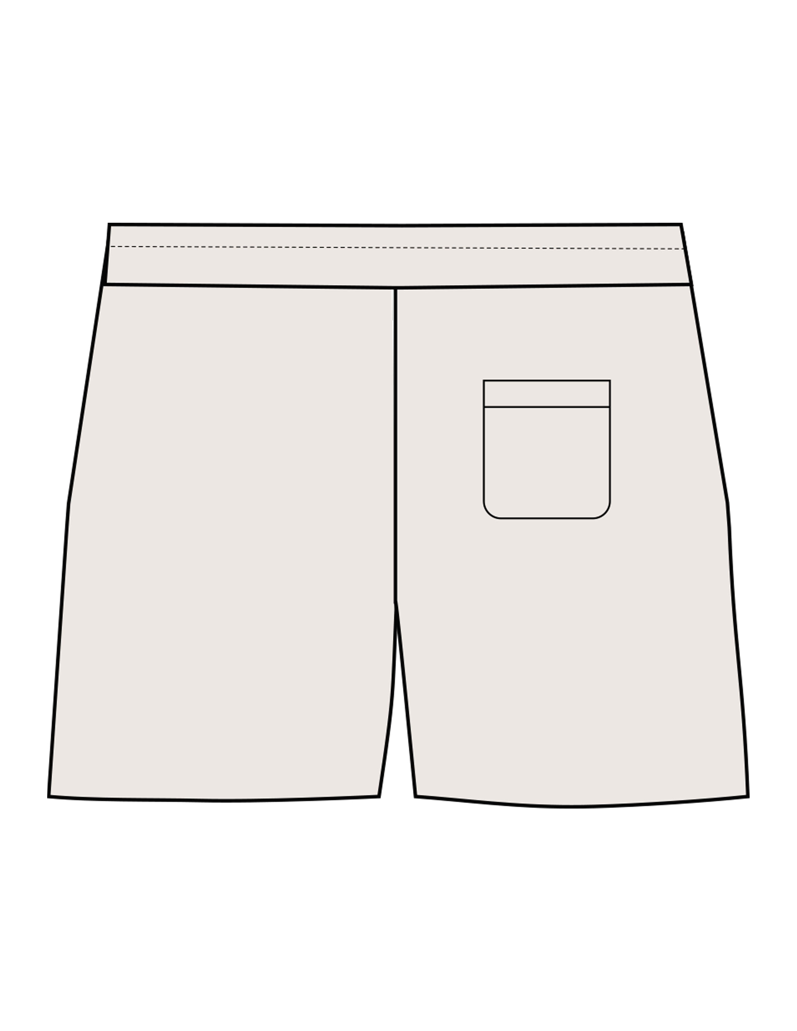 The Womens Sweat Shorts - Bone - The Stu - Left Leg - Printed - Tone on Tone