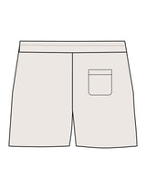 The Womens Sweat Shorts - Bone - The Stu - Left Leg - Printed - Tone on Tone