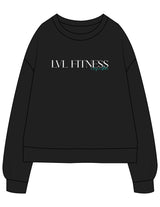 The Recycled Unisex Crewneck - Black - LVL - Center Chest & Back Neckline Icon - Printed - Full Color