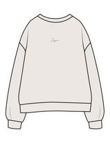 The Womens Crewneck - Bone - Golden Lagree - Center Chest & center Back - Embroidered - Full Color
