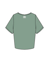 The Crop Tee - Sage - Body Balance - Center Chest Stacked &  Back Neckline - Off White