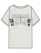 The Womens Heavyweight Tee - Washed Bone - Whit At Home - Left Chest & Back Image - Printed - Washed Black