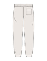 The Mens Sweatpants - Bone - Bodicore - Right Leg - Printed - Black
