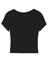 The Short Sleeve Crop - Black - Bare Pilates - Center Chest & Bottom Left - Printed - White