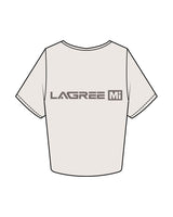 The Crop Tee - Bone - Lagree Mi - Left Chest & Center Back - Printed - Gray