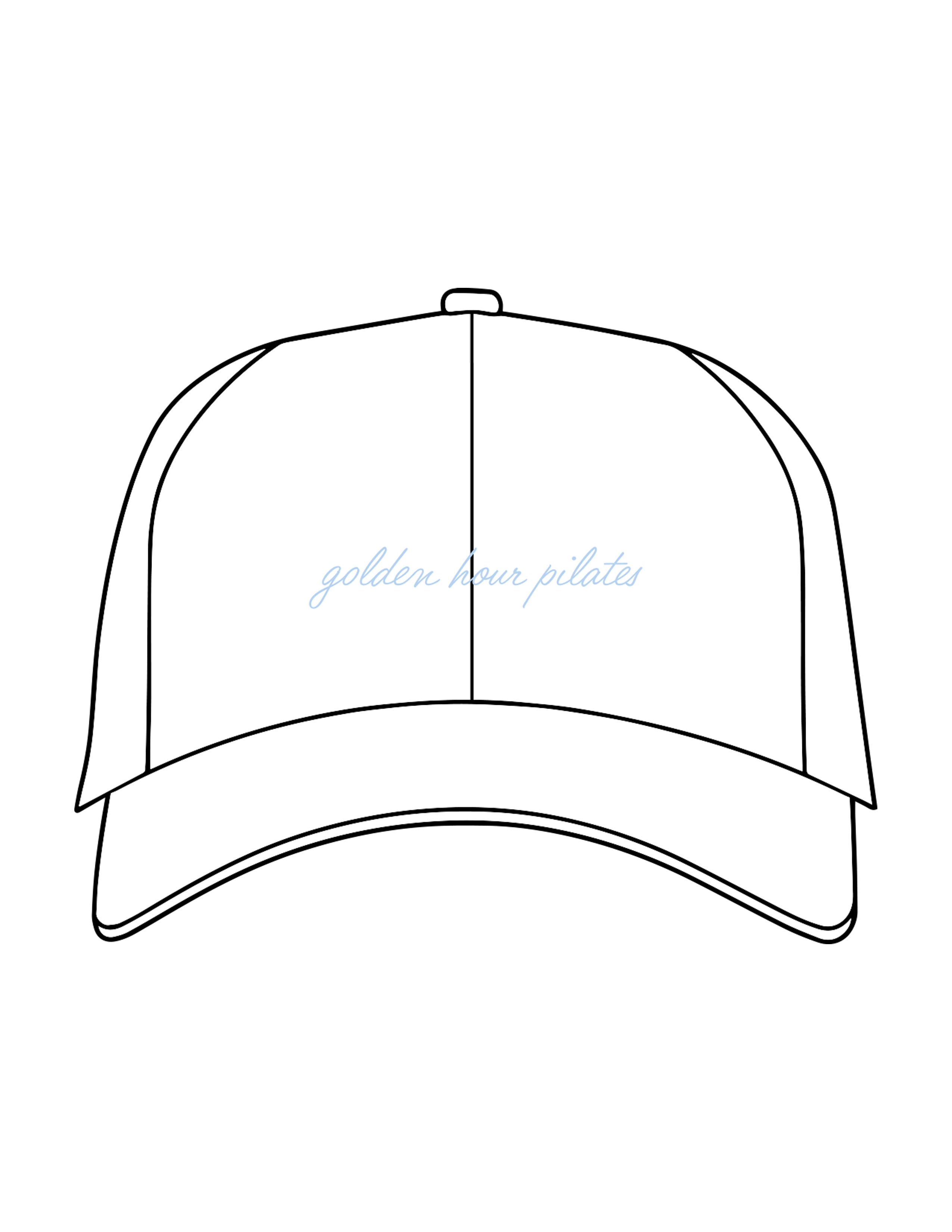The Dad Hat - White - Golden Hour - Center Crown Script - Embroidered - Light Blue
