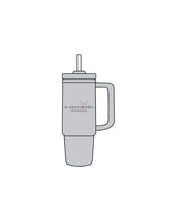 The Tumbler Cup - Light Gray - Platinum Pilates - Center Body Stacked - Printed - Full Color